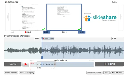 slideshare audio synchronization