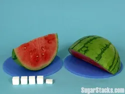 sugar in watermelon slices