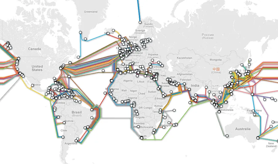 undersea cable map