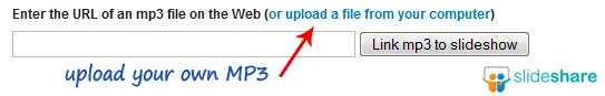 upload mp3 to slideshare