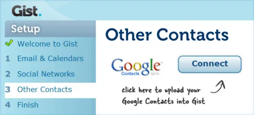 upload gist contacts