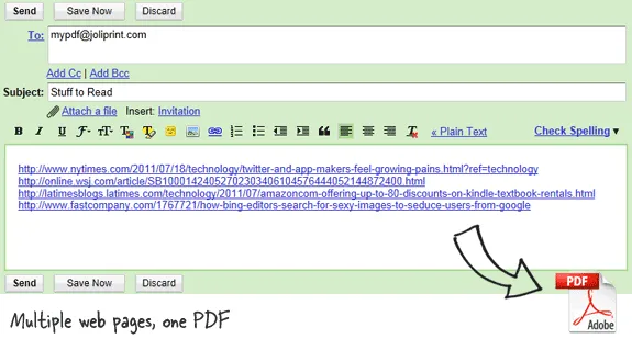 convert webpages to PDF