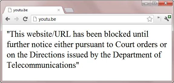 Youtu.be Blocked in India