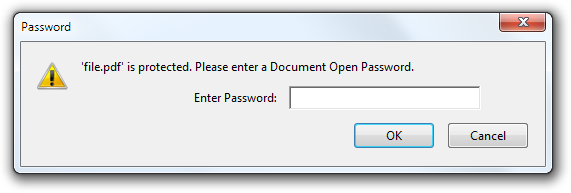 how to open password protected pdf documents