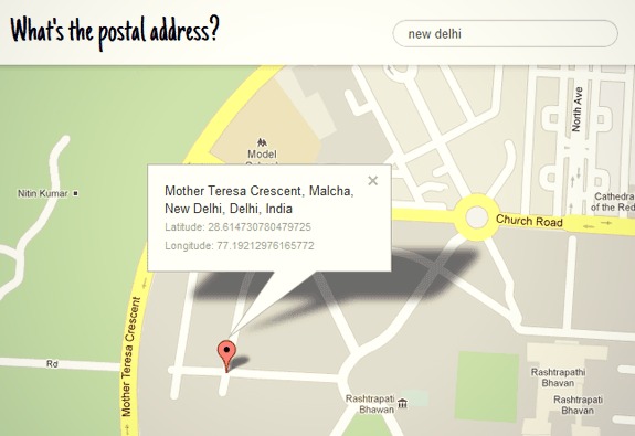 find address on satellite map