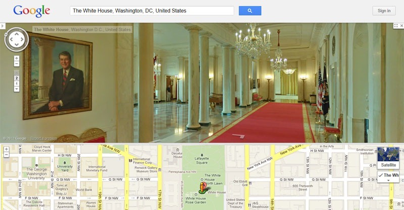 google virtual tour white house